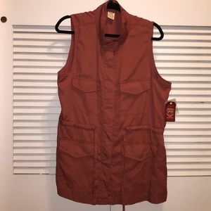 Faded Glory Burnt Orange Cargo Vest